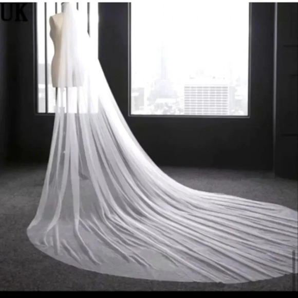 Elegant White Bridal Veil - Picture 11 of 15